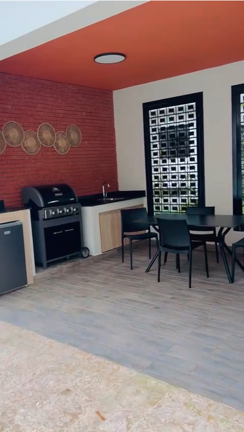 The outdoor lounge area for chilling out